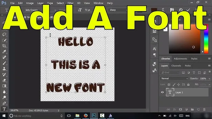 How to Add Fonts to Photoshop